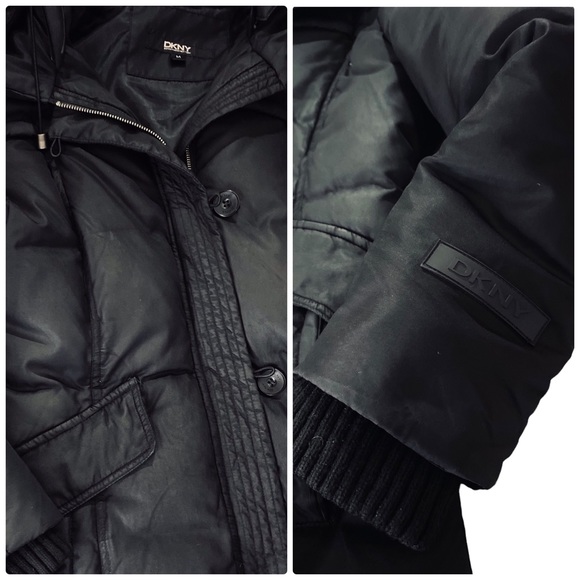 DKNY - Women’s Long Quilted Puffer Coat - Size Medium - Picture 11 of 16